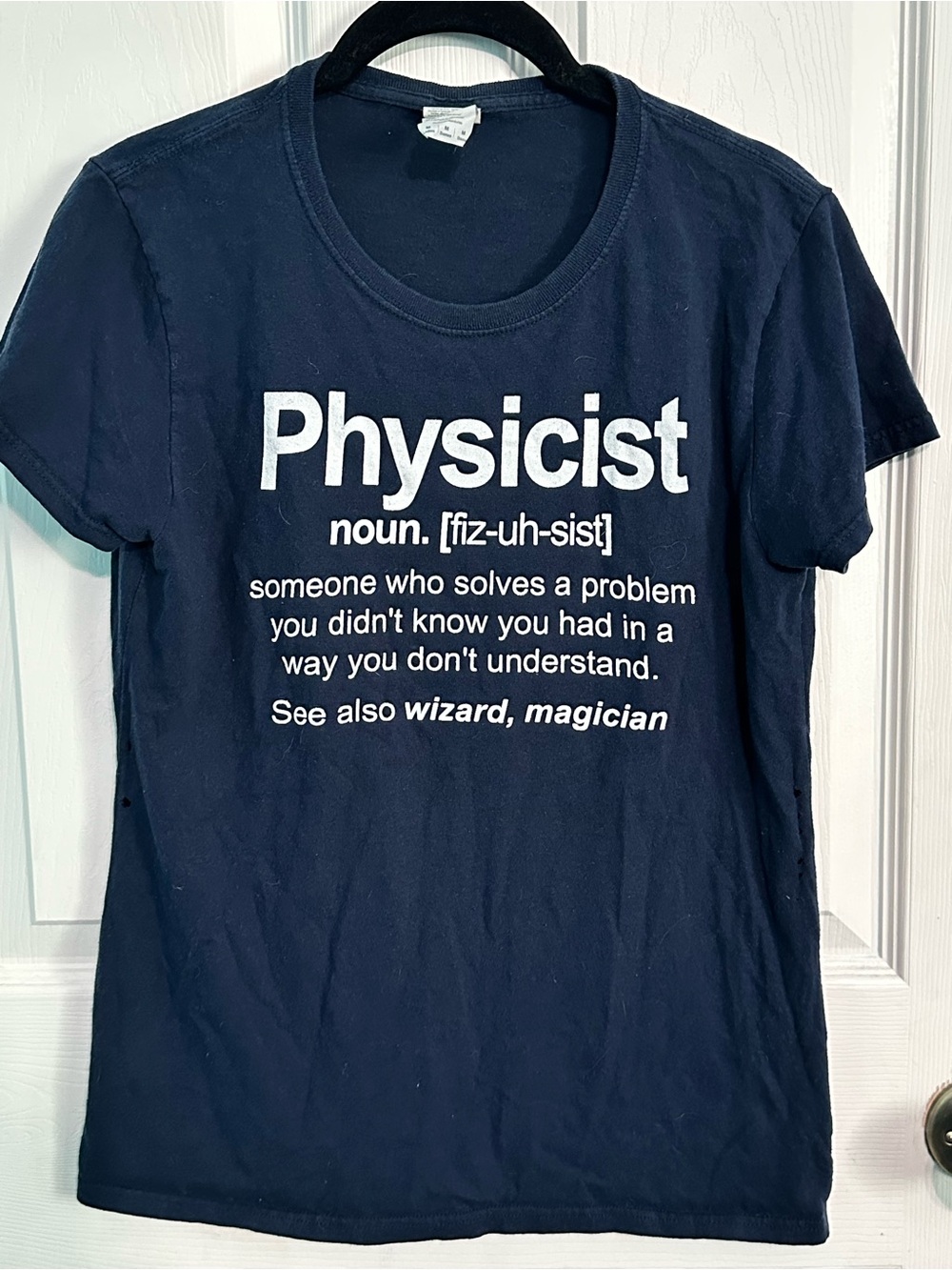 Physicist Graphic Tee - Navy with White Print